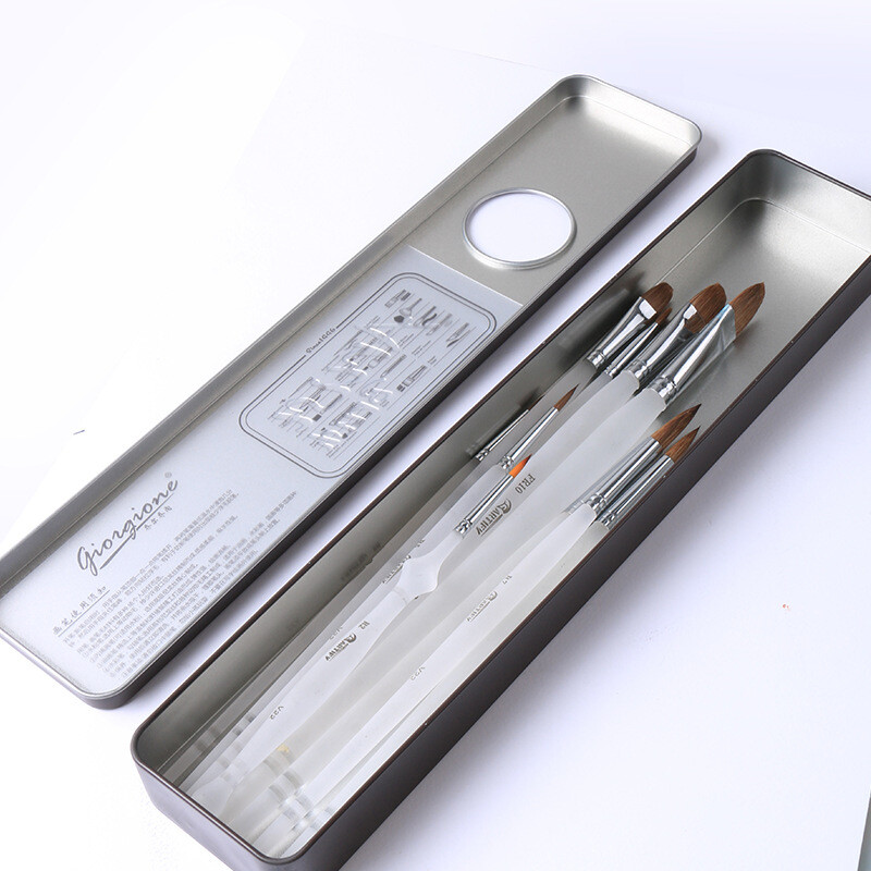 Esmaklassiline 11 tk akvarellipintslikomplekt läbipaistev pliiatsihoidja Hobuse juuksevärvi pintsliga pliiats raudkast maalimine lastele kingitused kunstitarbed