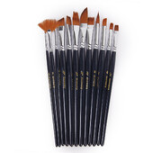 12 tk õliakvarelli pintslid akrüülvärvi ümmargused lastekunstniku detailivärvi pintslid