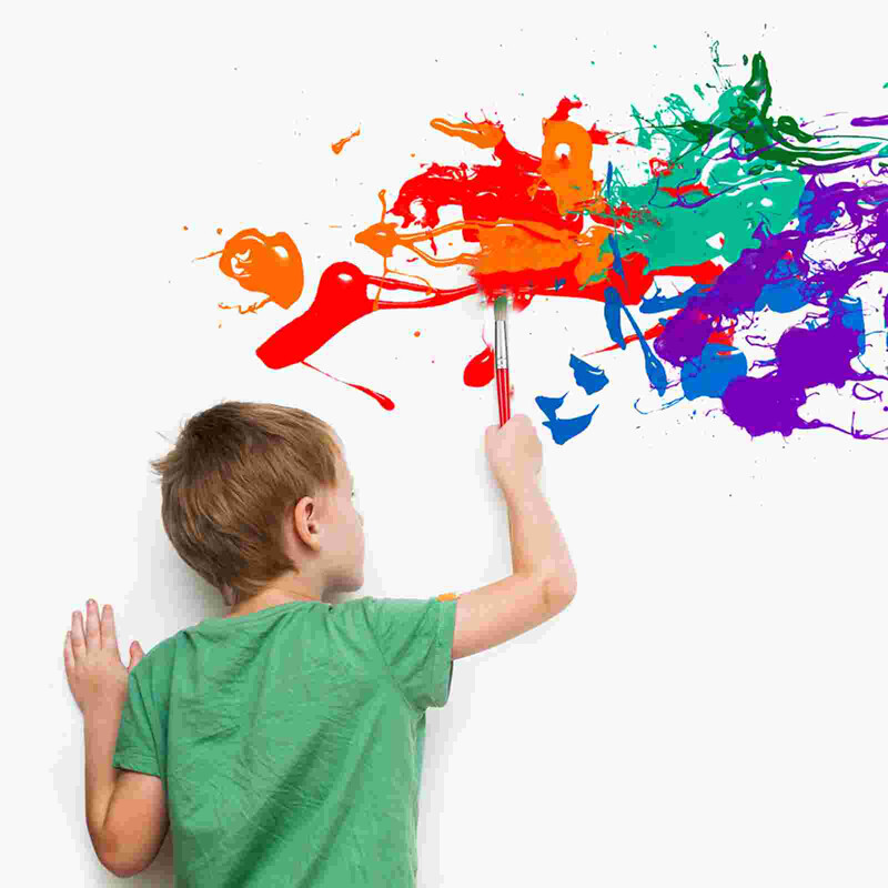 Kaantega lekkekindlad värvitopsid Klassi tööriistad Värvimiskomplekt Pintsel, lapsed