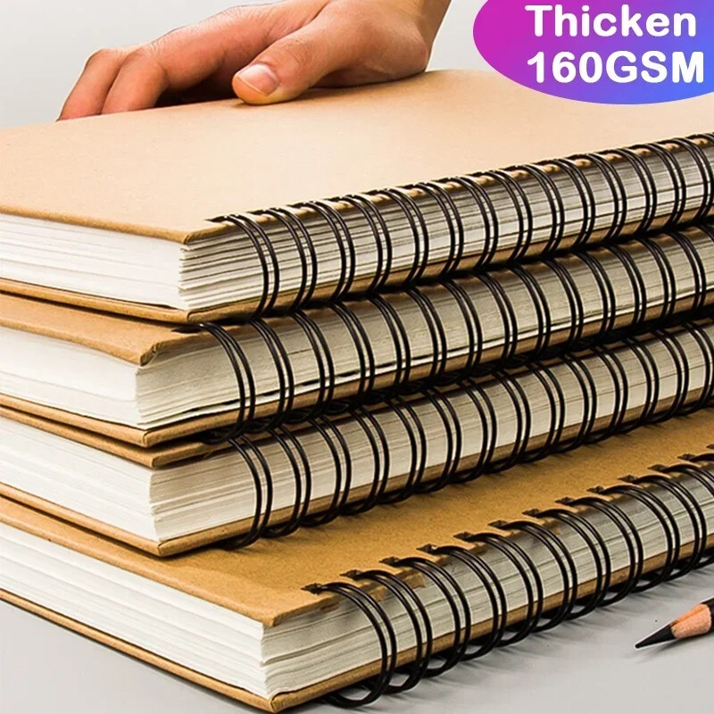A5/A6 Sketchbook Debeli papir 160 GSM Notebook za slikanje DIY Kreativna praksa Crtanje Umjetnički školski pribor Akvarel papir