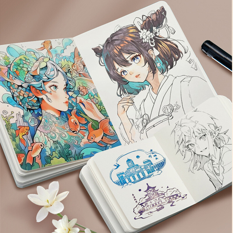 Knjiga za crtanje, akvarel, debeli papir, džepna bilježnica za crtanje, GSM 230 g marker, akrilni papir za slikanje, umjetnički pribor