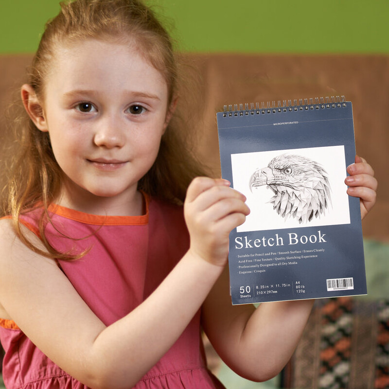 Tühi joonistusvihik, paberist piltide maalimine õpilastele kõvakaanelised padjad isetegemise marker visandivihik