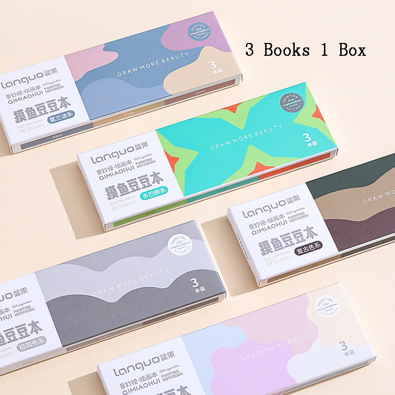 Mini joonistusvihik ruut akvarell visandivihik Paks paber GSM 200g 3 raamatu maalimine paber Töö Lõõgastus kunstitarbed