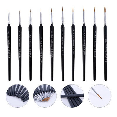 10 tk Väga peen joonistuspliiats Silmapliiats Liner Pintsel Akvarellmaal Metall Puit Laste Aksessuaarid Õlipliiatsid Õpilase Laps