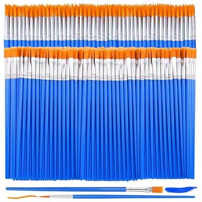 Mali kist od 240 komada, umjetnički kistovi s plosnatim finim vrhom, kistovi za rukotvorine za djecu, uljane vodene boje na platnu