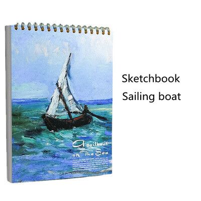 A4/8K Professional Sketchbook 160G 30 Φύλλων Χοντρό χαρτί Κλασικό Κάλυμμα Starry Night Sunflower Watercolor Painting Προμήθειες τέχνης