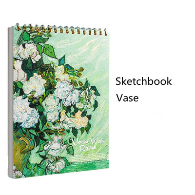 A4/8K Professional Sketchbook 160G 30 Φύλλων Χοντρό χαρτί Κλασικό Κάλυμμα Starry Night Sunflower Watercolor Painting Προμήθειες τέχνης