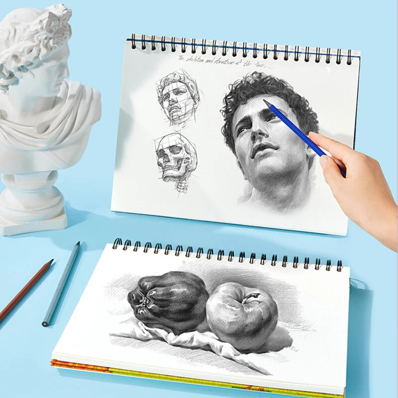 A4/8K Professional Sketchbook 160G 30 Φύλλων Χοντρό χαρτί Κλασικό Κάλυμμα Starry Night Sunflower Watercolor Painting Προμήθειες τέχνης