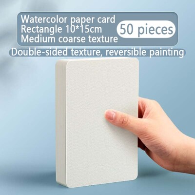 Ruudu/ümmargune joonistus akvarellpaber puidumassist postkaart jämedateraline paber professionaalne 50 lehte akvarellpaber