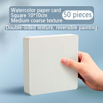 Ruudu/ümmargune joonistus akvarellpaber puidumassist postkaart jämedateraline paber professionaalne 50 lehte akvarellpaber