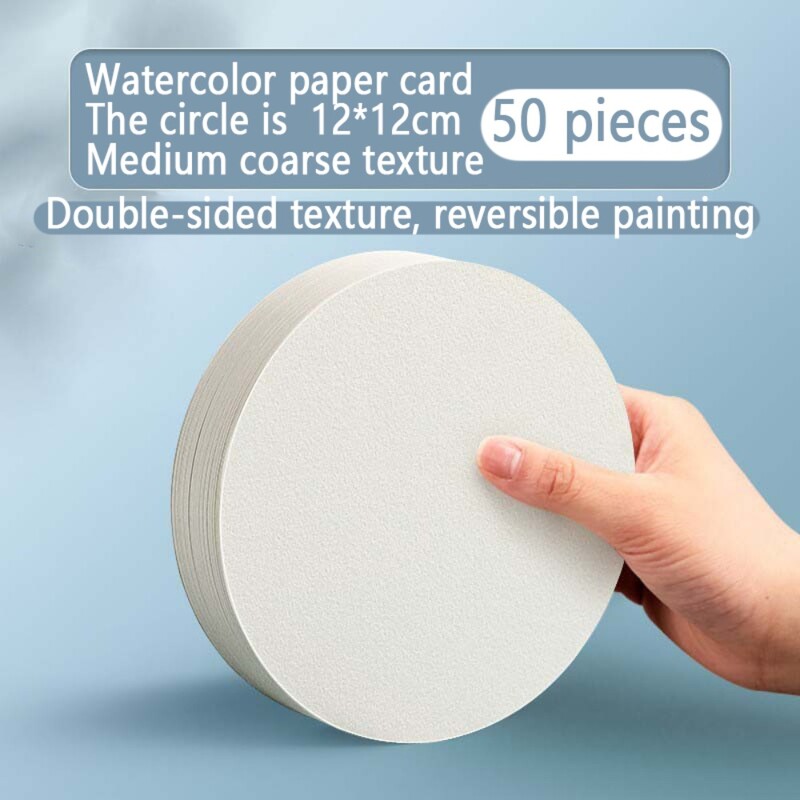Ruudu/ümmargune joonistus akvarellpaber puidumassist postkaart jämedateraline paber professionaalne 50 lehte akvarellpaber