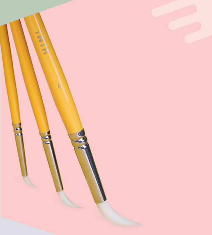 HIMI guaššvärvipintslite komplekt, 3 tükki akrüülõliga guaššvärvide akvarellmaali jaoks, kunstiharrastaja lastele ja täiskasvanutele, nailonist juustele, puidust