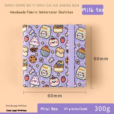 Riidest akvarelliraamat Käsitsi valmistatud peeneteraline pilt guaššvisand Graffiti Anime kunst tühi paber värviline pliiats akrüüljoonis