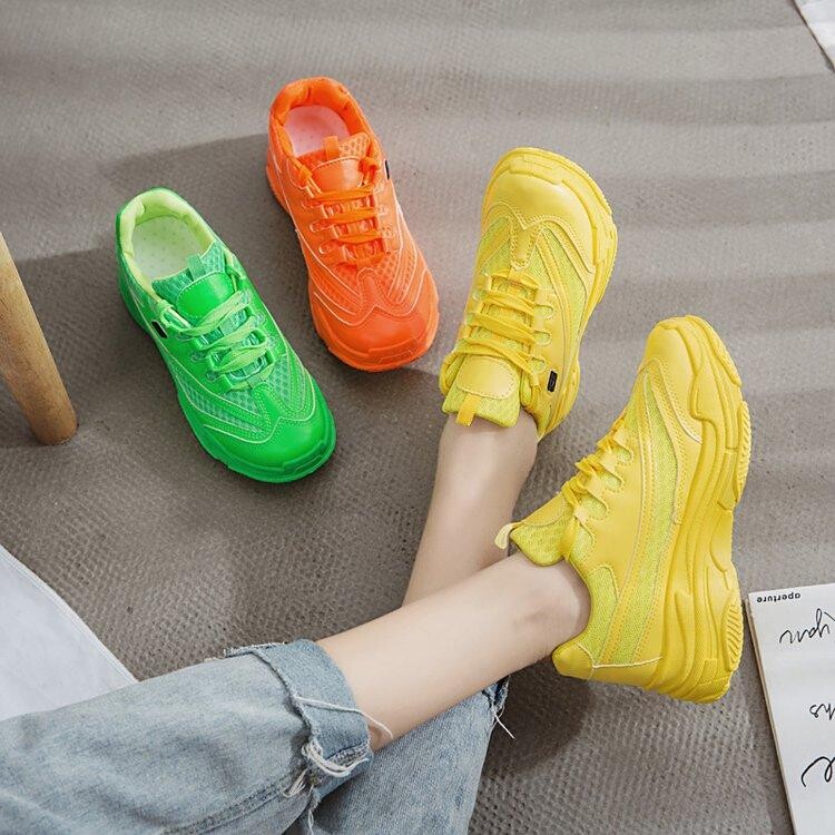 Nove jesenske gumene sportske ležerne ženske cipele na visoku petu za proljeće 2024.