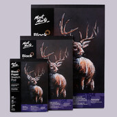 A4/A5 Черен картон с лепило, удебелен, 140 g, 25 листа финозърнеста памучна маса Хартия за рисуване Скицник за рисуване на художник