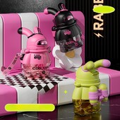 800 ml veepudel Tide Cool Suure mahutavusega Big Belly Cup kaasaskantav joogitops õuespordiks Fitness Straw Water Cup