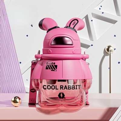 800 ml veepudel Tide Cool Suure mahutavusega Big Belly Cup kaasaskantav joogitops õuespordiks Fitness Straw Water Cup