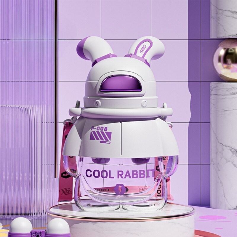 800 ml veepudel Tide Cool Suure mahutavusega Big Belly Cup kaasaskantav joogitops õuespordiks Fitness Straw Water Cup