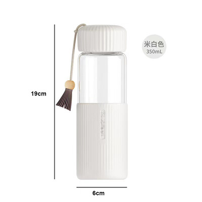 350 ml väikesed läbipaistvad klaasist veepudelid tüdrukutele loomingulise joogi Kawaii veepudel õpilaste kaasaskantava reisitee tassiga