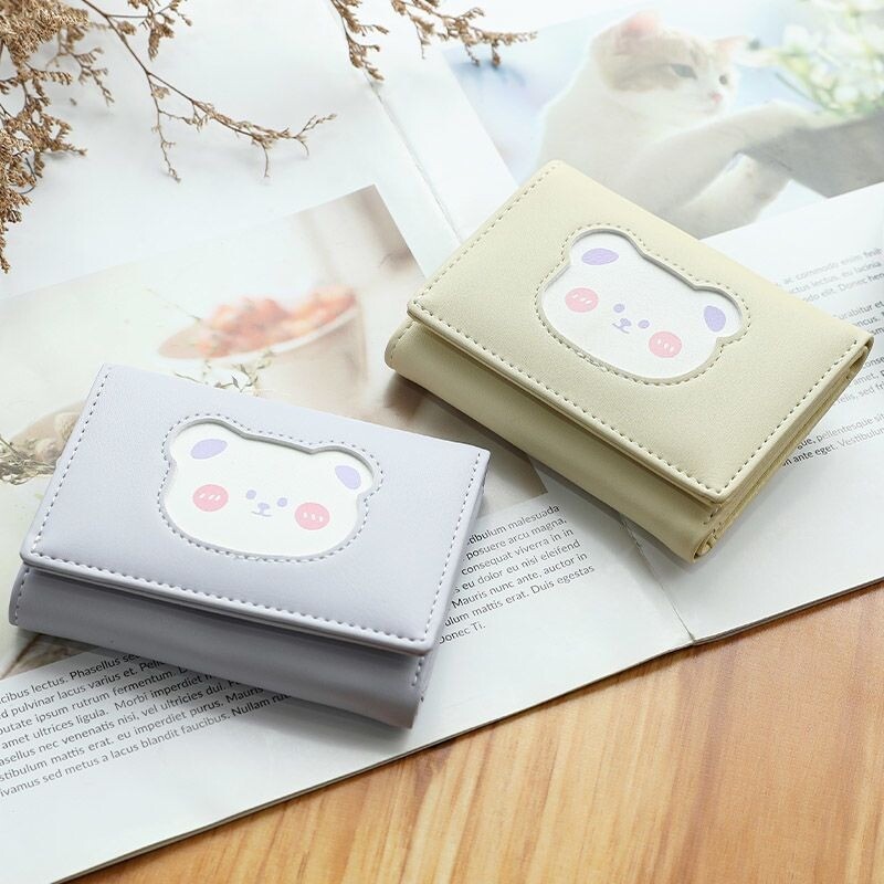BOMO novčanici sa slatkim medvjedićima za žene Kawaii printovi Kratka verzija Novčanik s karticama Modni japanski ležerni torbe za žene Trend 2024.