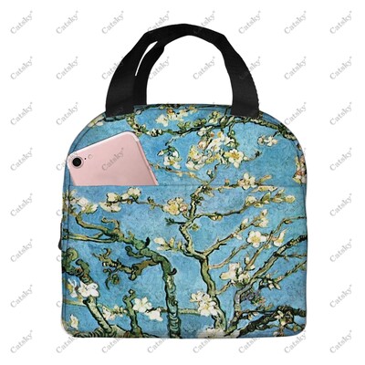 pictură artistică van gogh, folie de aluminiu portabilă, geantă de prânz izolată, îngroșată, izolată, izolată, impermeabilă.