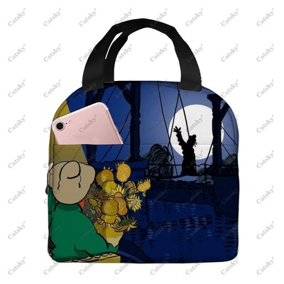 pictură artistică van gogh, folie de aluminiu portabilă, geantă de prânz izolată, îngroșată, izolată, izolată, impermeabilă.