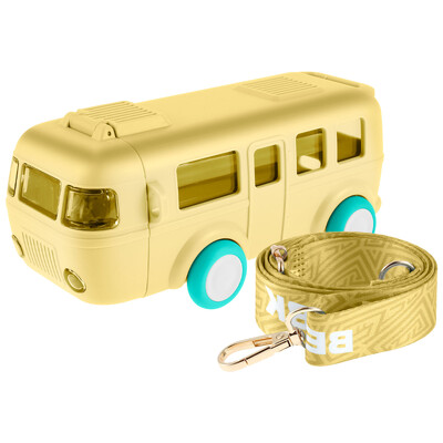 500ml Μπουκάλι νερού λεωφορείου με άχυρο αυτοκινήτου με λουράκι ώμου με προστασία από διαρροές Παιδικό τετράγωνο κύπελλο ποτού Χαριτωμένο παιχνίδι με κανάτα νερού κινουμένων σχεδίων