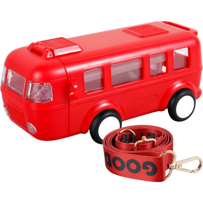 500ml Μπουκάλι νερού λεωφορείου με άχυρο αυτοκινήτου με λουράκι ώμου με προστασία από διαρροές Παιδικό τετράγωνο κύπελλο ποτού Χαριτωμένο παιχνίδι με κανάτα νερού κινουμένων σχεδίων