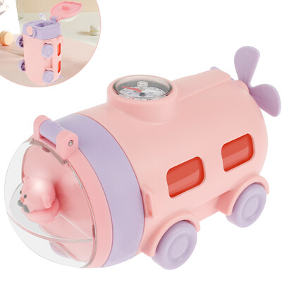 Kid Straw Water Cup Drinking Cup with Shoulder Strap Bus Αυτοκίνητο Παιχνίδι Μπουκάλι νερού για το σχολείο έξω από την κατασκήνωση Travel Drinkware Safety Bottle