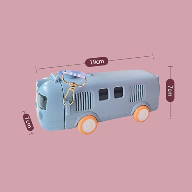 Armas beebibussi veepudel Väike vedur plastikust laste õlgedest veetass koos rihmadega Spordivee tassi suvi