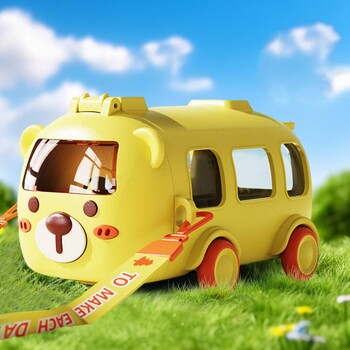 Κύπελλο Sippy Cup 500ml Cartoon Bus Toy κύπελλα αυτοκινήτου με άχυρο Bpa Δωρεάν στεγανά κύπελλα Sippy για το σπίτι στο σπίτι για το εξωτερικό για παιδιά