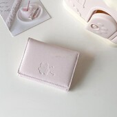 BOMO Portofele drăguțe pentru femei Poșeta cu monede cu imprimeu de urs Kawaii, stil coreean, din piele Pu, portofele drăguțe, portofel scurt pentru carduri