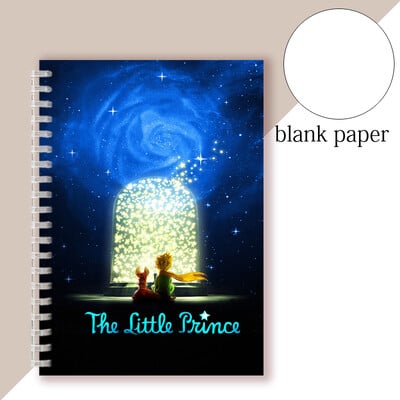 Spiral Notebook Movie The Little Prince Binder Ring Sketch Note Book Le Petit Prince Fox Flower Rose Drawing Art Quote Figurine