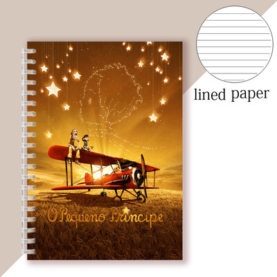 Spiral Notebook Movie The Little Prince Binder Ring Sketch Note Book Le Petit Prince Fox Flower Rose Drawing Art Quote Figurine