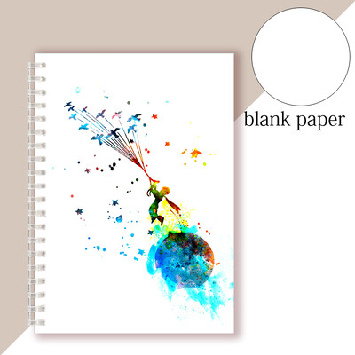 Spiral Notebook Movie The Little Prince Binder Ring Sketch Note Book Le Petit Prince Fox Flower Rose Drawing Art Quote Figurine