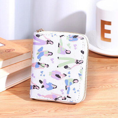 Lilleprintidega rahakott naistele Vegan nahast lilleline rahakott Reisikorraldajakott Müntide rahakotid