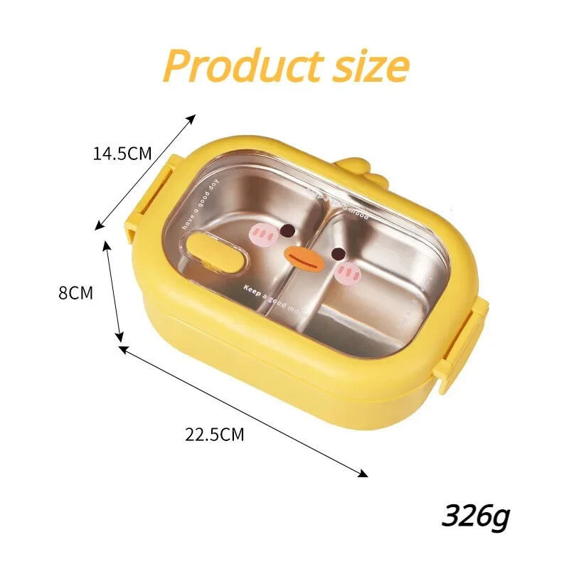 Container pentru alimente Cutie de prânz pentru alimente Cutie de prânz termică din oțel inoxidabil 304 Cutie portabilă Bento pentru copii pentru adulți Copii la microunde