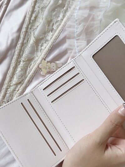 BOMO slatki novčanik za žene Slatka originalna četvrtasta preklopna torbica za novčiće Pu kožna torbica sa patentnim zatvaračem Estetska torba sa životinjskim printom Novčanik za mlade