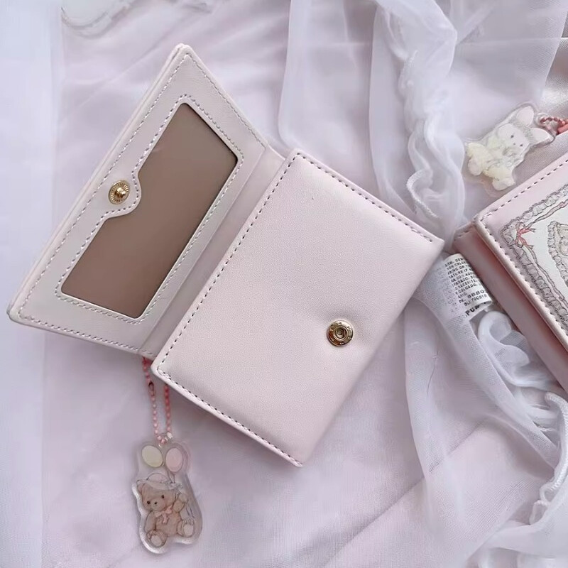 BOMO slatki novčanik za žene Slatka originalna četvrtasta preklopna torbica za novčiće Pu kožna torbica sa patentnim zatvaračem Estetska torba sa životinjskim printom Novčanik za mlade