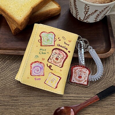 BOMO Peňaženky s veľkou kapacitou pre ženy, Kawall, peňaženka s kreslenými zvieratkami a mincami, pu kožená módna potlač, krátka peňaženka, roztomilá sladká taška