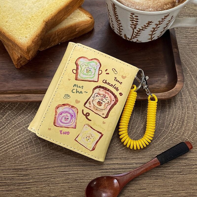 BOMO Peňaženky s veľkou kapacitou pre ženy, Kawall, peňaženka s kreslenými zvieratkami a mincami, pu kožená módna potlač, krátka peňaženka, roztomilá sladká taška