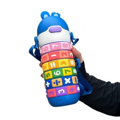 Laste veetass Armas multifilmi karu veepudel lastele Bpa-vaba lekkekindel roostevabast terasest õlgtops tüdrukutele kooli