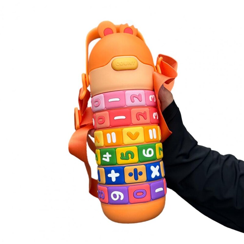 Laste veetass Armas multifilmi karu veepudel lastele Bpa-vaba lekkekindel roostevabast terasest õlgtops tüdrukutele kooli