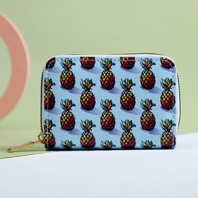 11 Slot Fructe Model Bărbați Femei Suport card Fermoar Portofel Portofel pentru monede Business Card Credit Genți