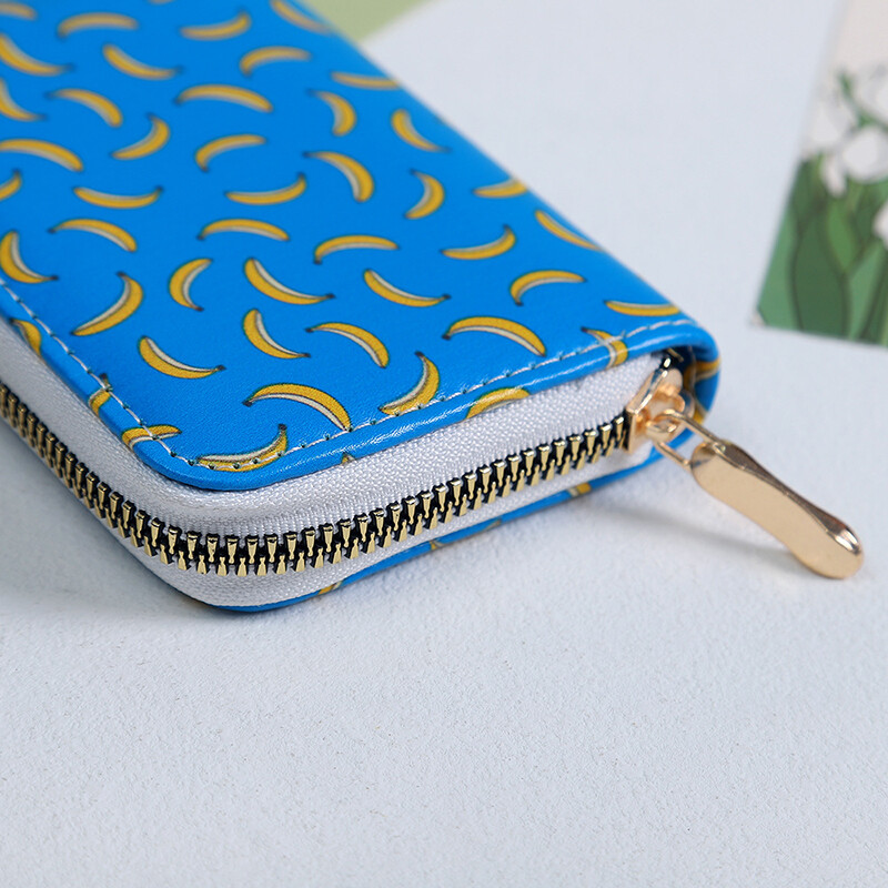 11 Slot Fructe Model Bărbați Femei Suport card Fermoar Portofel Portofel pentru monede Business Card Credit Genți