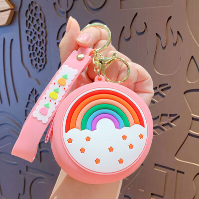 Creative Rainbow Coin Rahakott Võtmehoidja Silikoonist Mini Hoiu Võtmehoidja Ripats Õpilasekott Võtmehoidja Telefoni Amulett, Kingitus sõbrannale