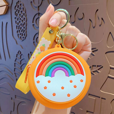 Creative Rainbow Coin Rahakott Võtmehoidja Silikoonist Mini Hoiu Võtmehoidja Ripats Õpilasekott Võtmehoidja Telefoni Amulett, Kingitus sõbrannale