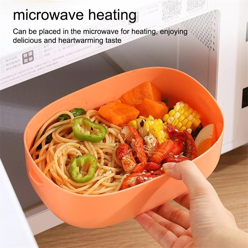 Kahekihiline värviline puuviljalõunakarp, suur mahutavus, kaasaskantav Bento-karp lastele, teismelistele, koolisöökla töötajad, 1 tk