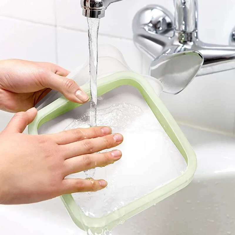 Mikrolaineahjus soojendatav ja säilituskast silikoonist kaasaskantav kaasavõetav kast, soojendatav ja suletud säilituskaas