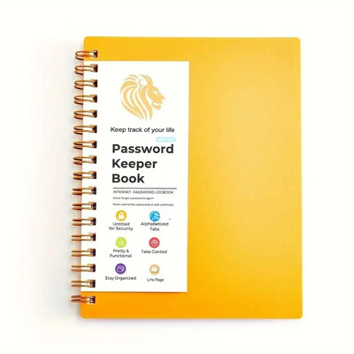 Spiralinė slaptažodžių knygelė su abėcėliniais skirtukais Sąsiuviniai Maži bloknotai Kietu viršeliu Sąsiuvinio dienoraštis Rašymo bloknotai Biuro reikmenys mokykloms